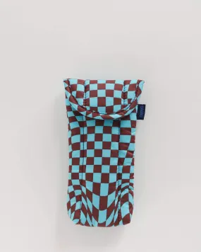 Puffy Glasses Sleeve -  Sky Trippy Checker