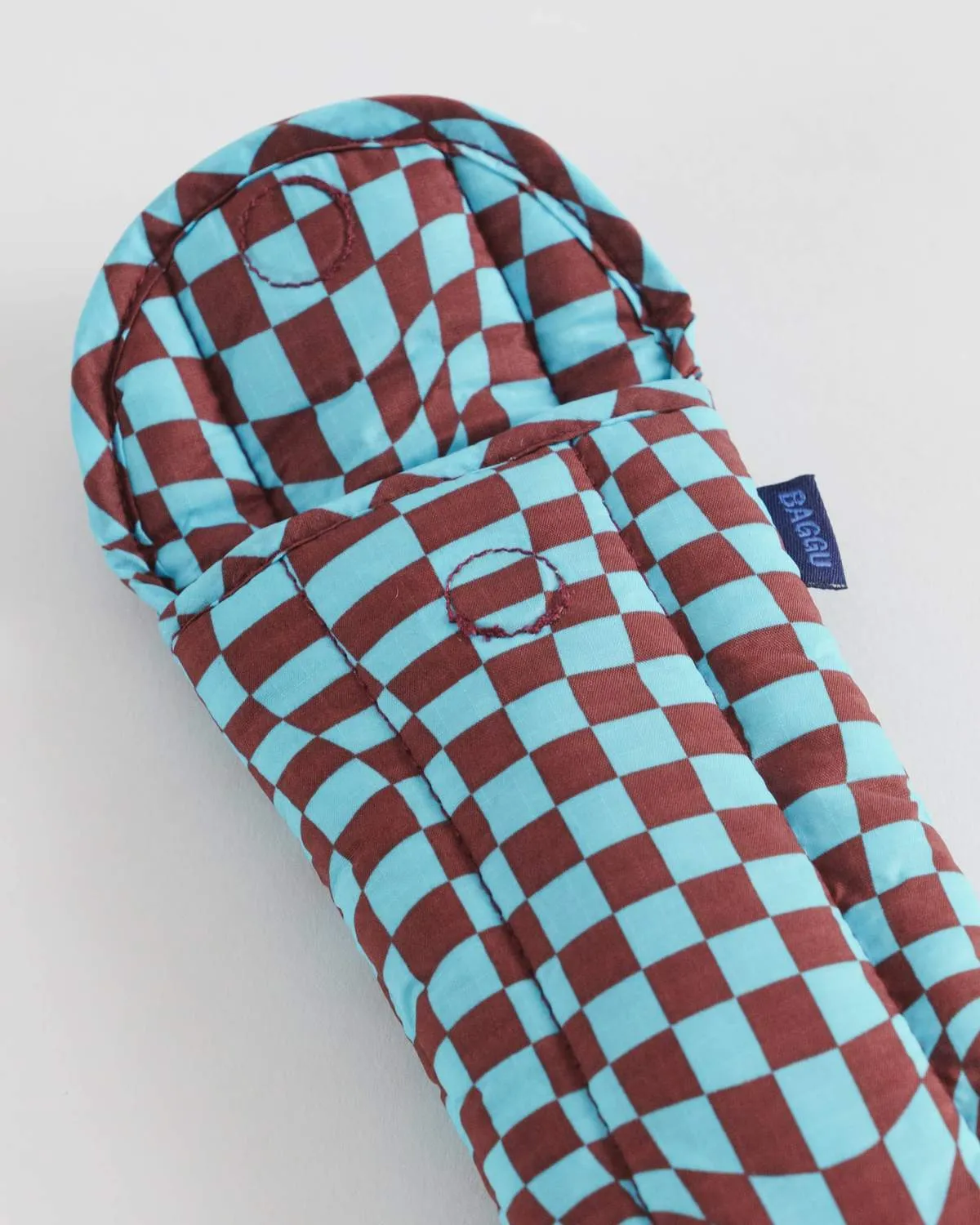 Puffy Glasses Sleeve -  Sky Trippy Checker