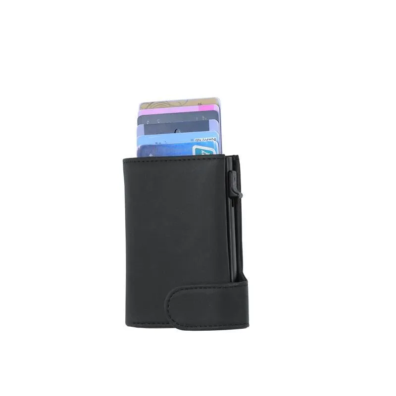 Push Aluminum Wallet Anti-theft Brush Multi-function