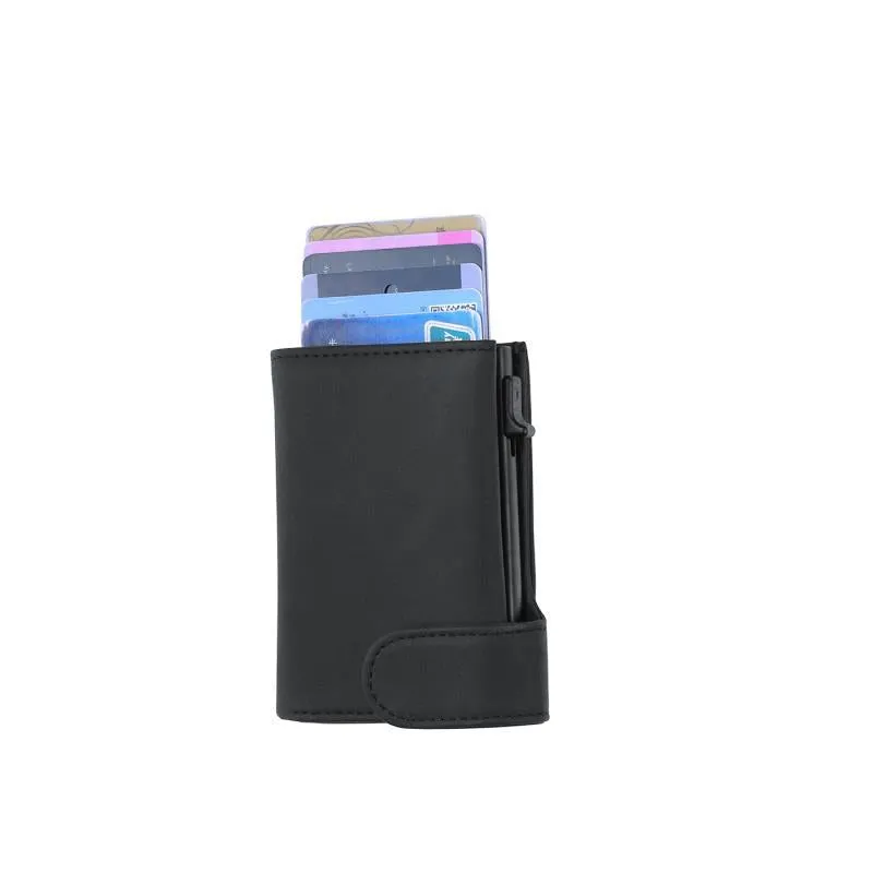 Push Aluminum Wallet Anti-theft Brush Multi-function