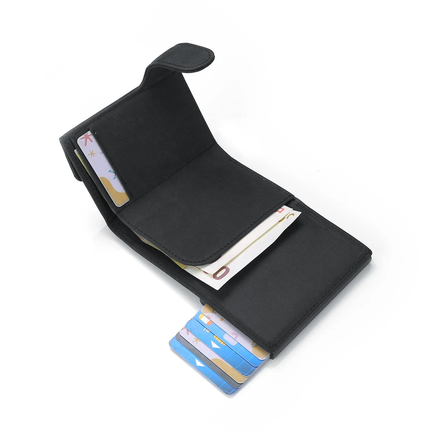 Push Aluminum Wallet Anti-theft Brush Multi-function