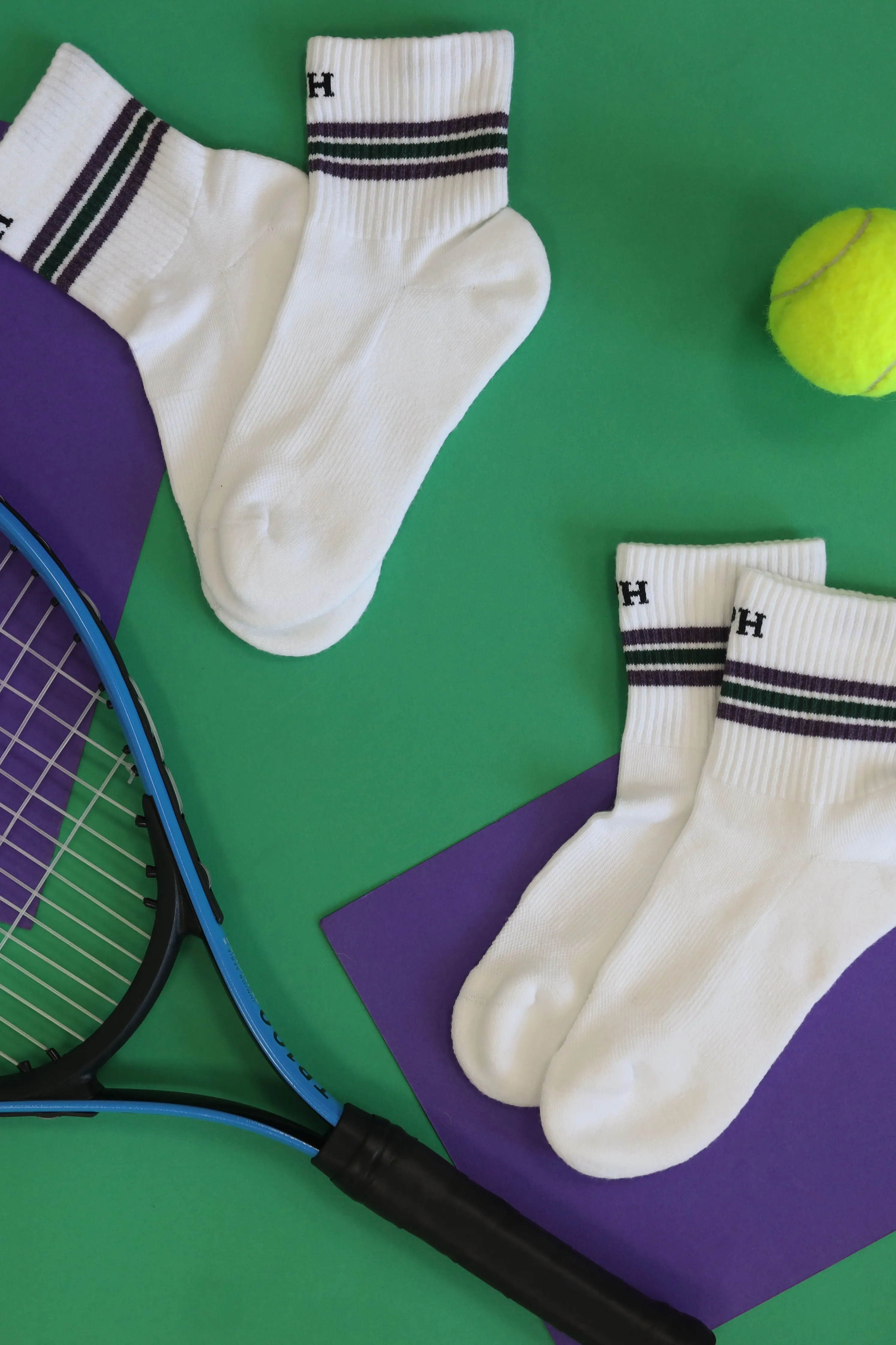 Quarter Crew Organic Men's Sport Socks - Wimbledon