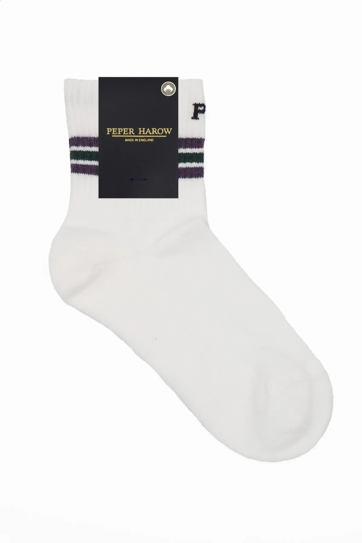 Quarter Crew Organic Men's Sport Socks - Wimbledon