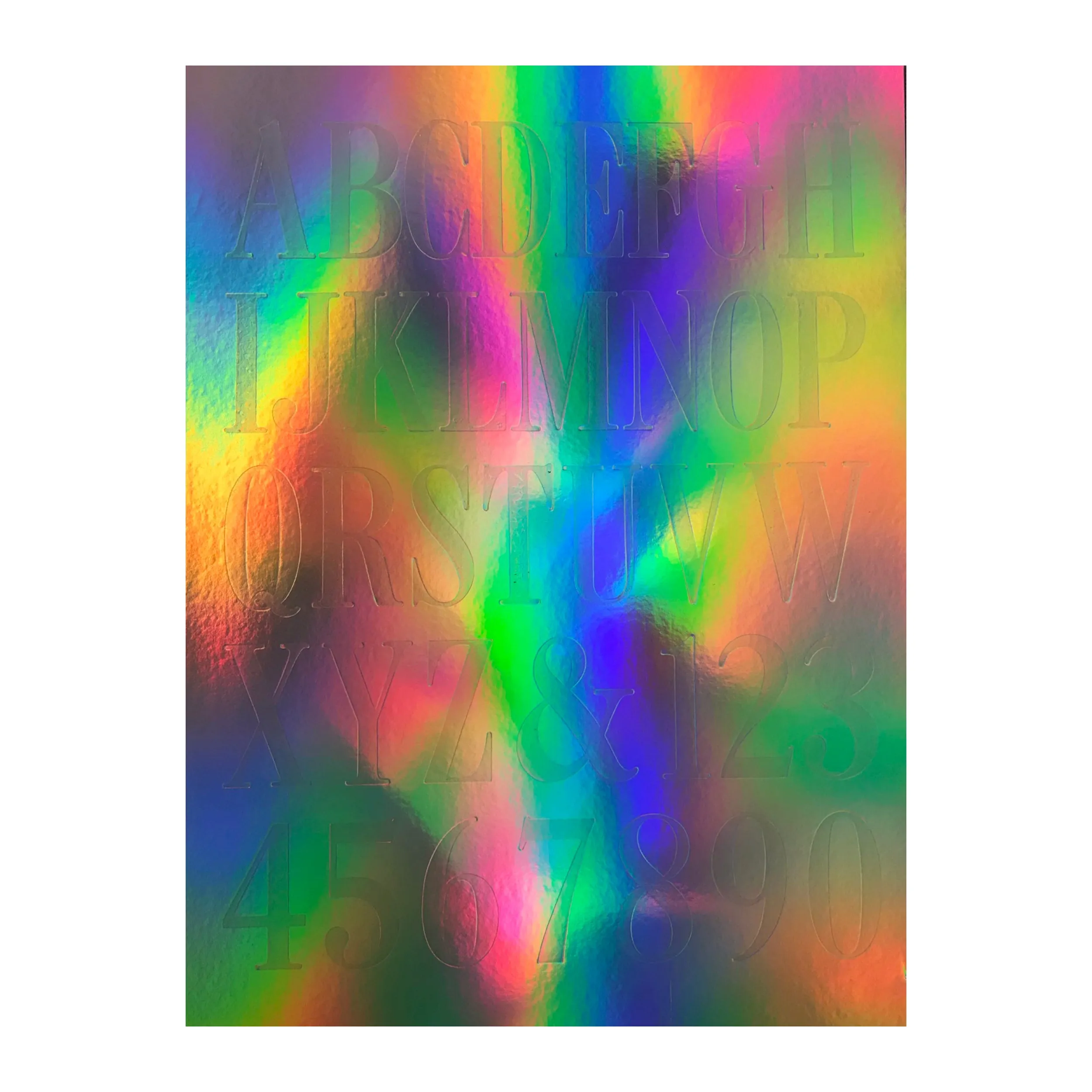 "Holographic Type Specimen" Print (Designed by Joshue Molina, ’20)