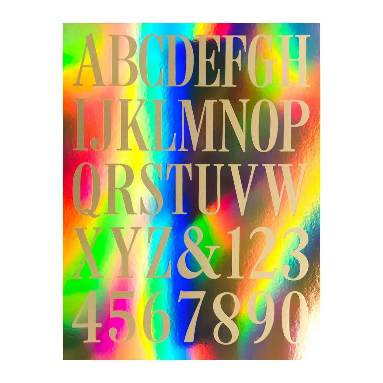 "Holographic Type Specimen" Print (Designed by Joshue Molina, ’20)