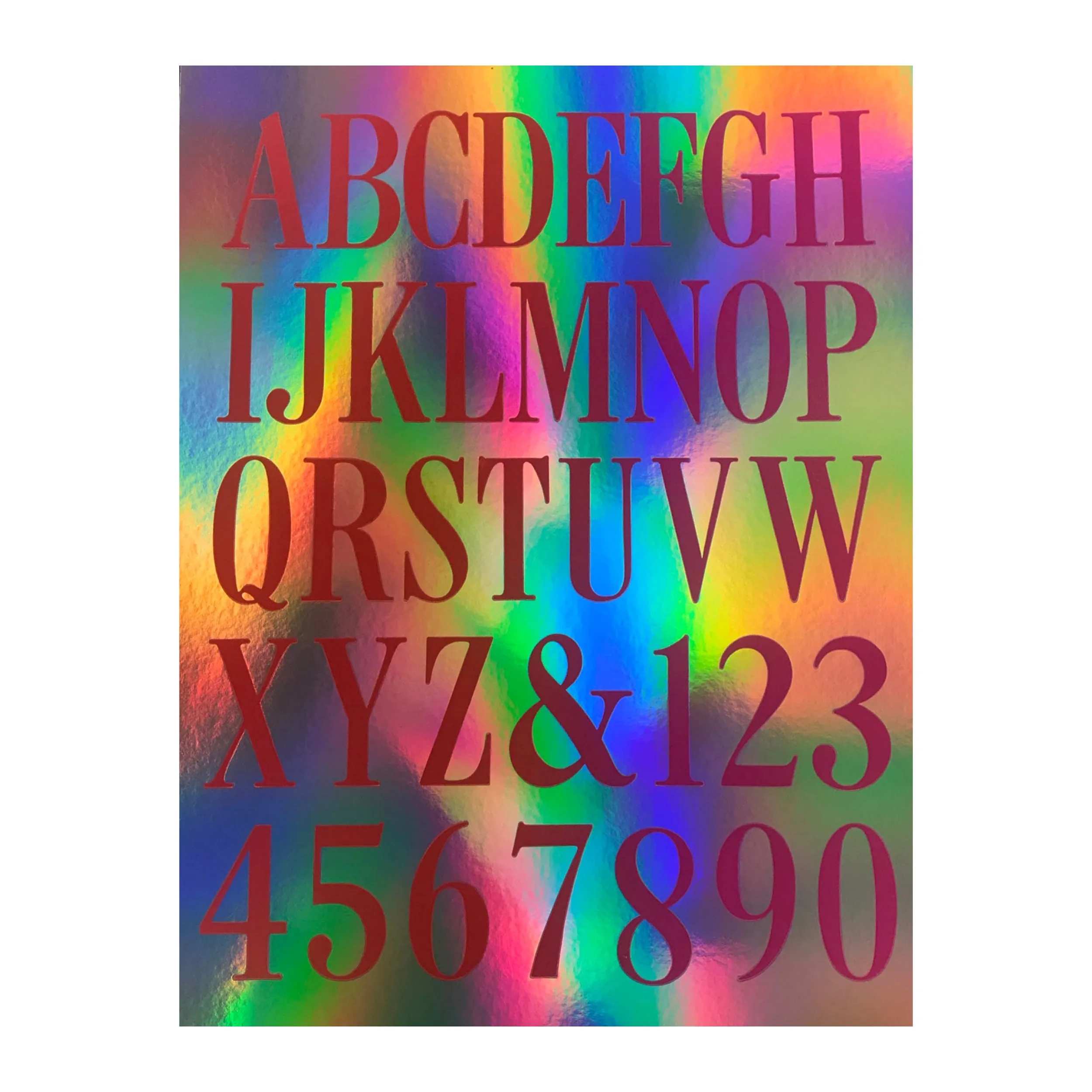 "Holographic Type Specimen" Print (Designed by Joshue Molina, ’20)