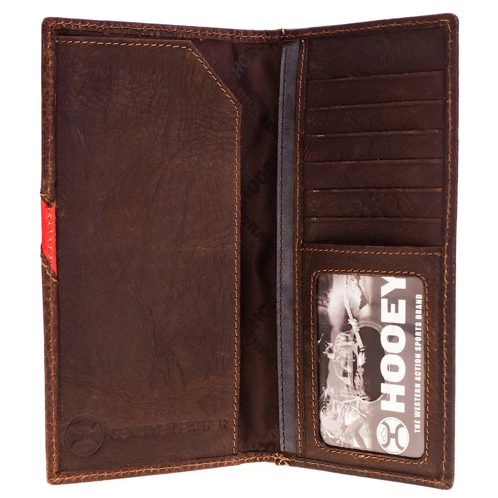 "Texican" Brown/Texas Flag Inlay Rodeo Wallet