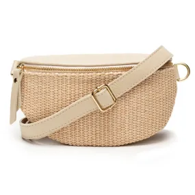Raffia Sling Bag Stone