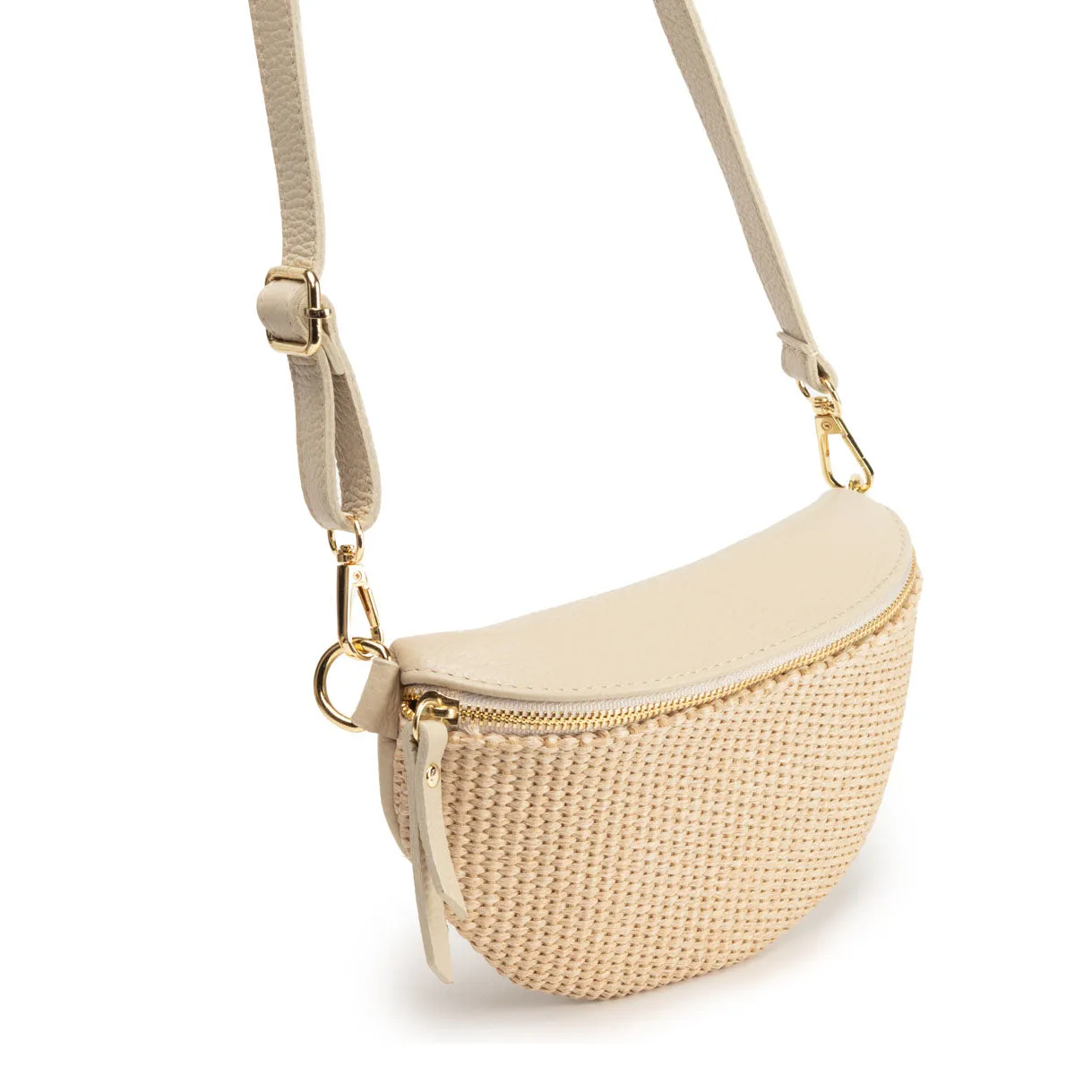 Raffia Sling Bag Stone