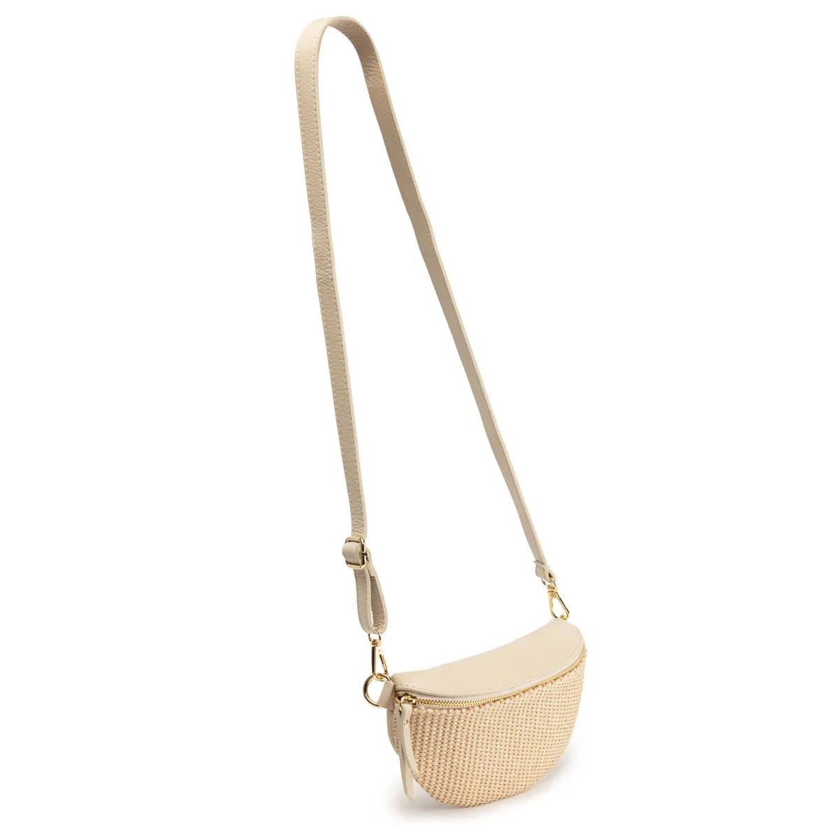 Raffia Sling Bag Stone