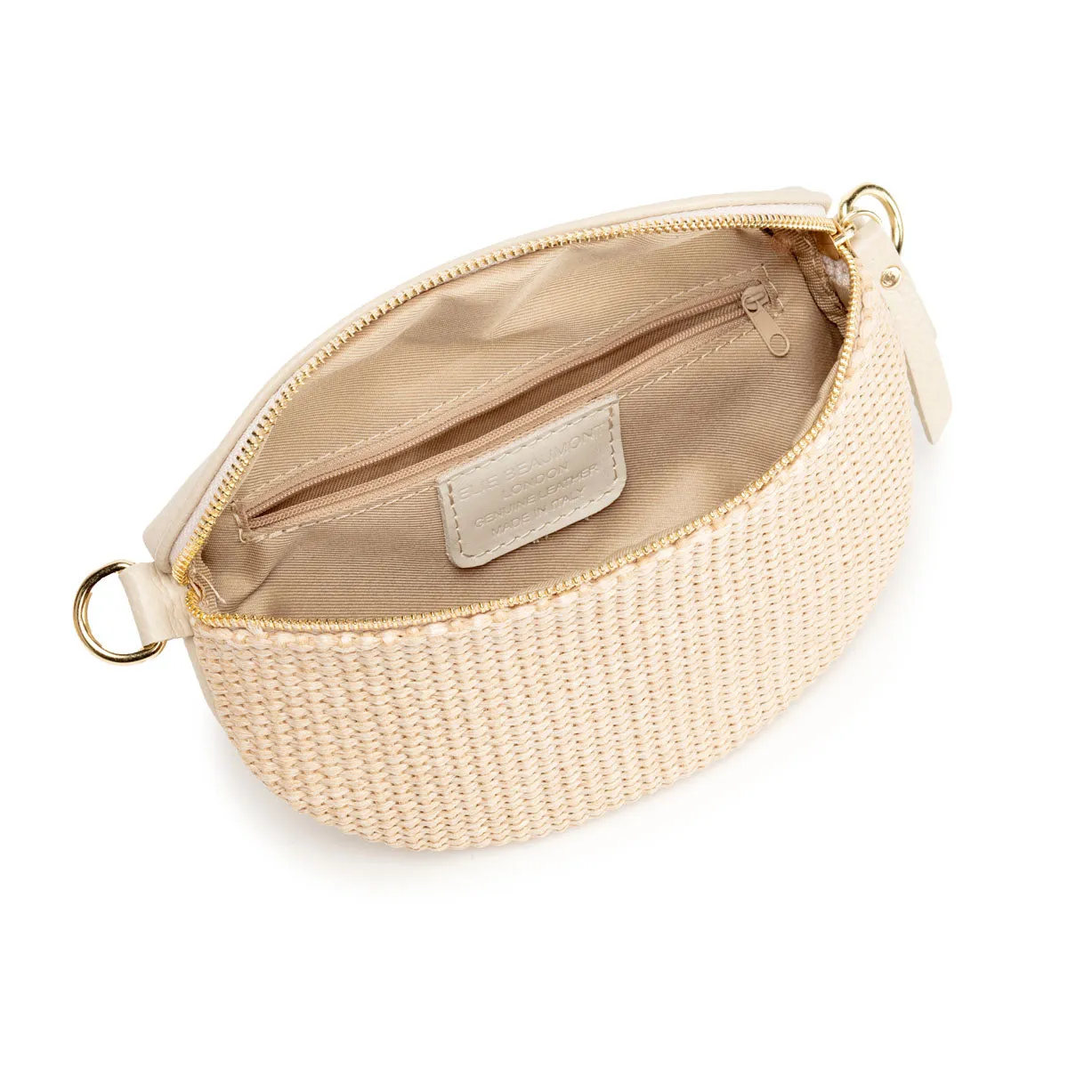 Raffia Sling Bag Stone