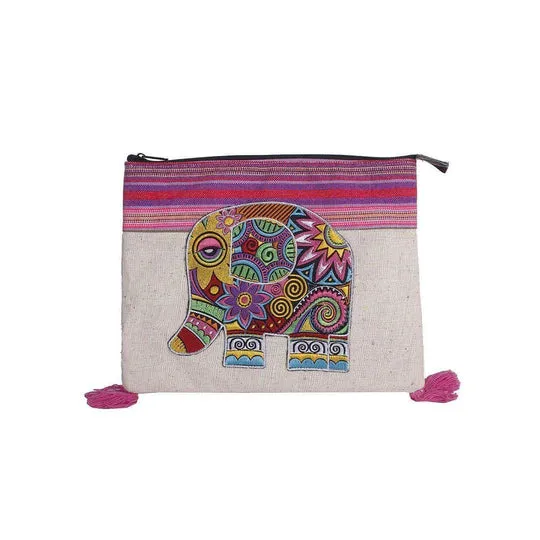 Rainbow Elephant Clutch - Ipad Table Bag, Thailand