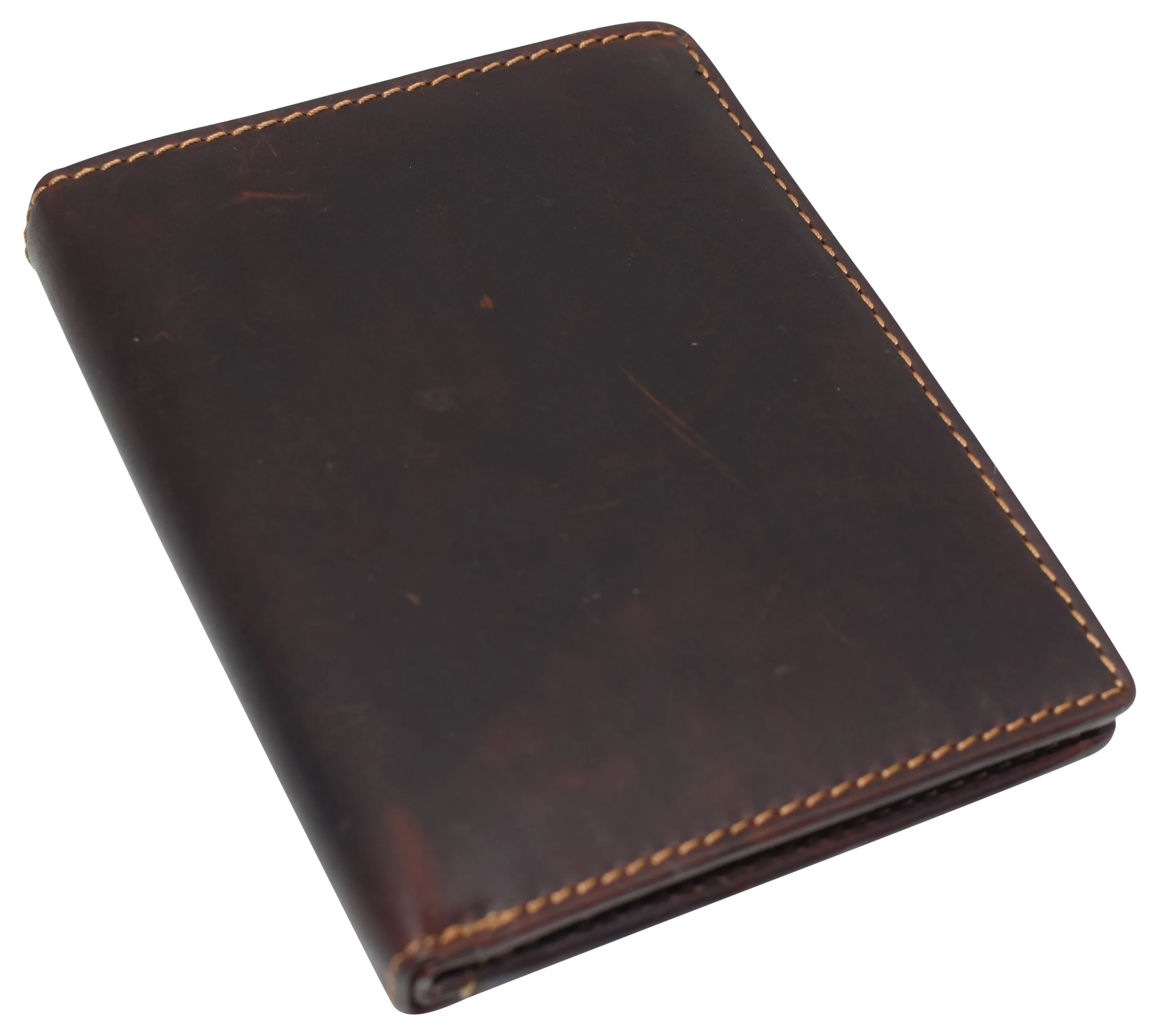 RFID Blocking 2 ID Bifold Hipster Credit Card Wallet Vintage Leather