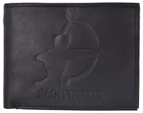 Sagittarius Zodiac Sign Bifold Trifold Genuine Leather Men's Wallets
