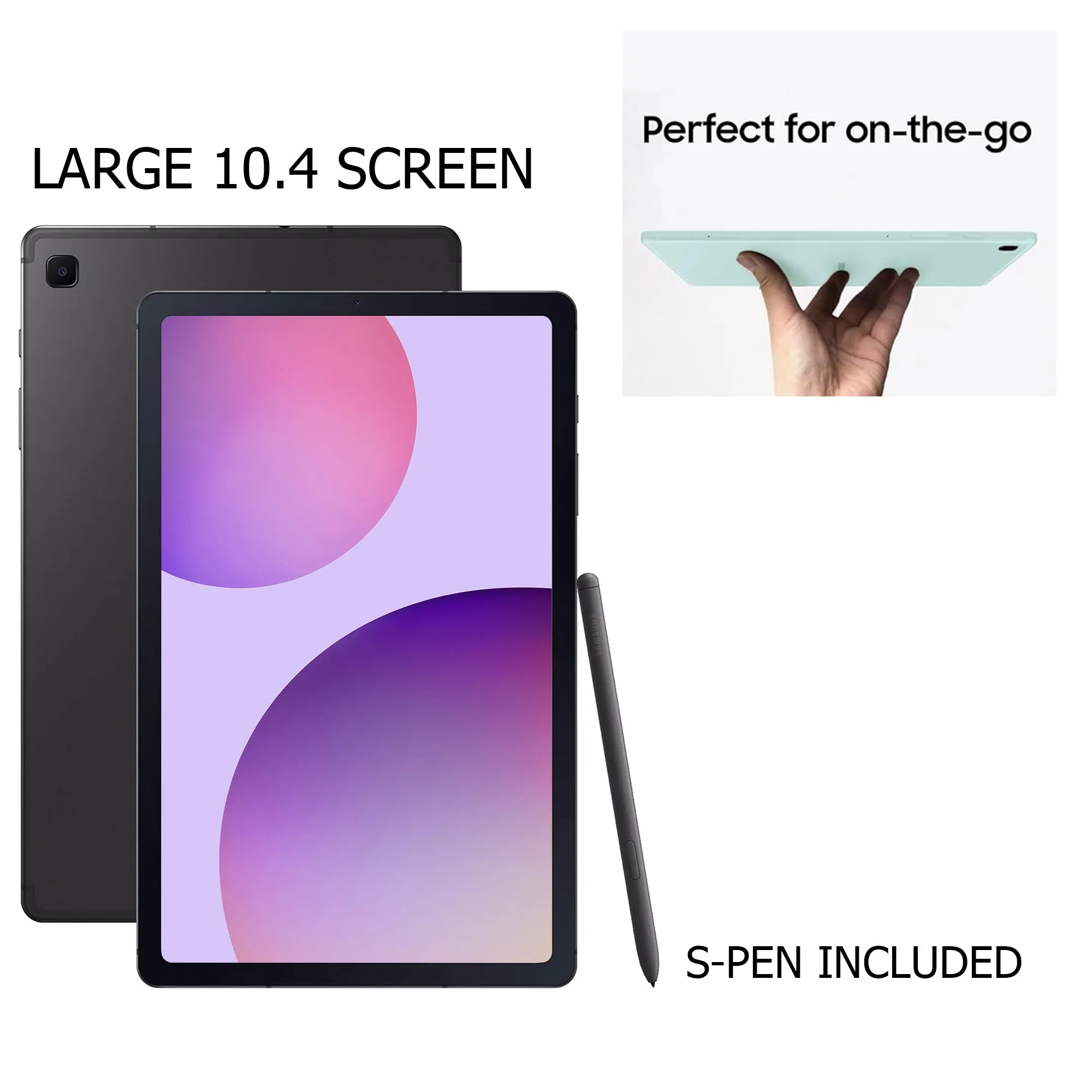 Samsung Galaxy Tab S6 Lite 10.4" 64GB WiFi Android Tablet, S Pen Included (Oxford Gray) 2024