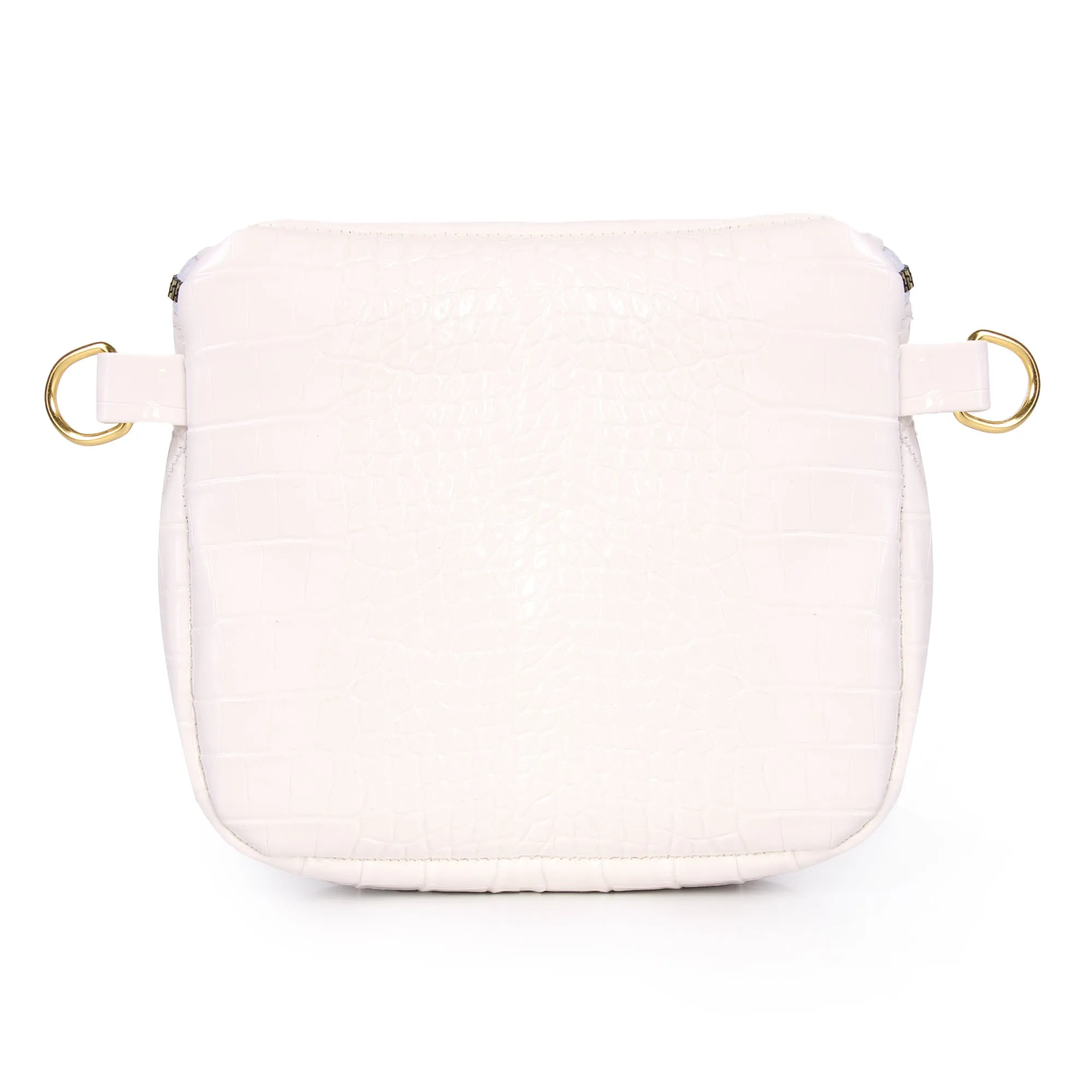 Shiny Crocodile Leather Crossbody Bag