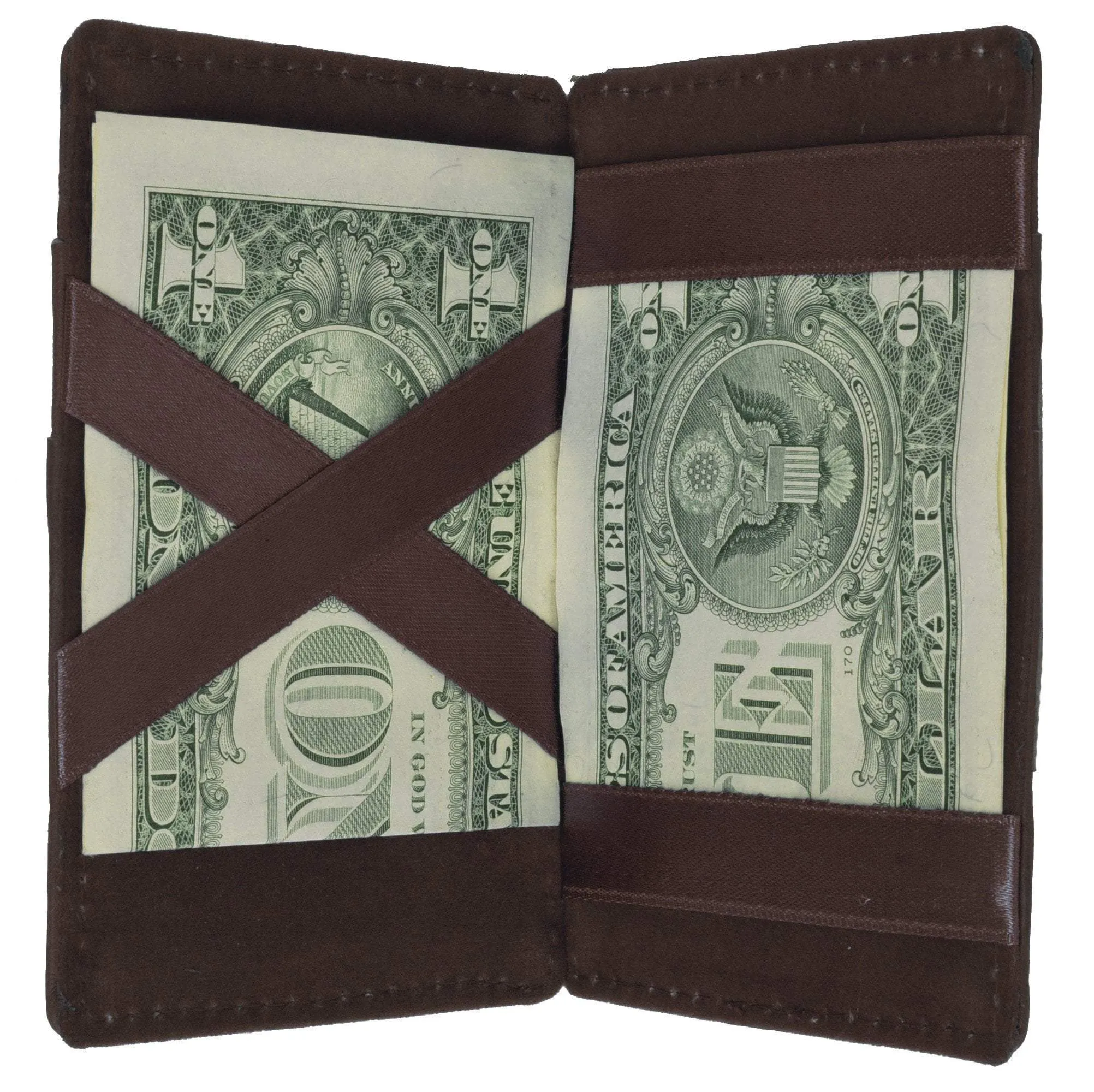 Small Genuine Leather Mens Magic Card Holder Wallet 1420 (C)