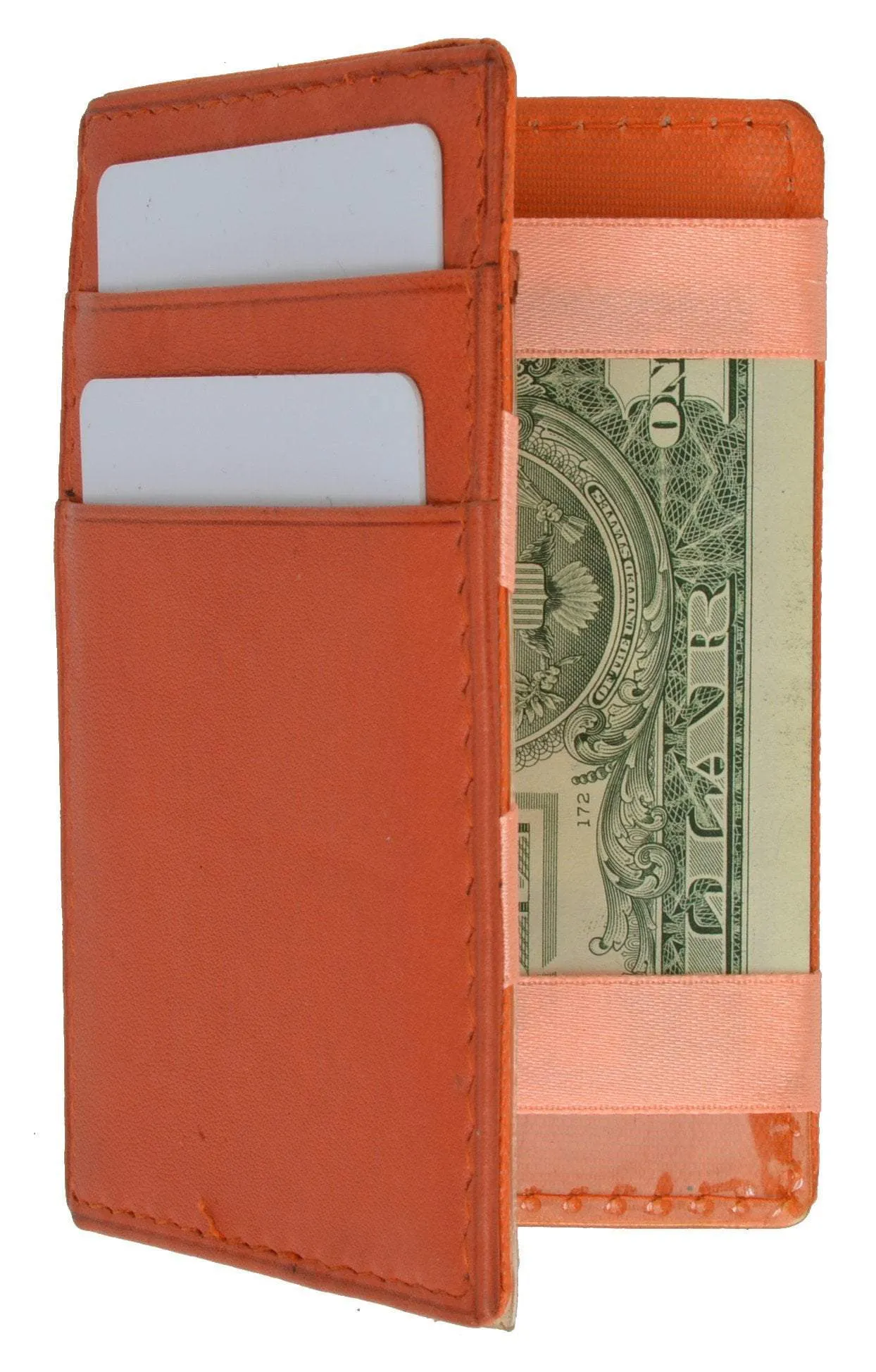 Small Genuine Leather Mens Magic Card Holder Wallet 1420 (C)