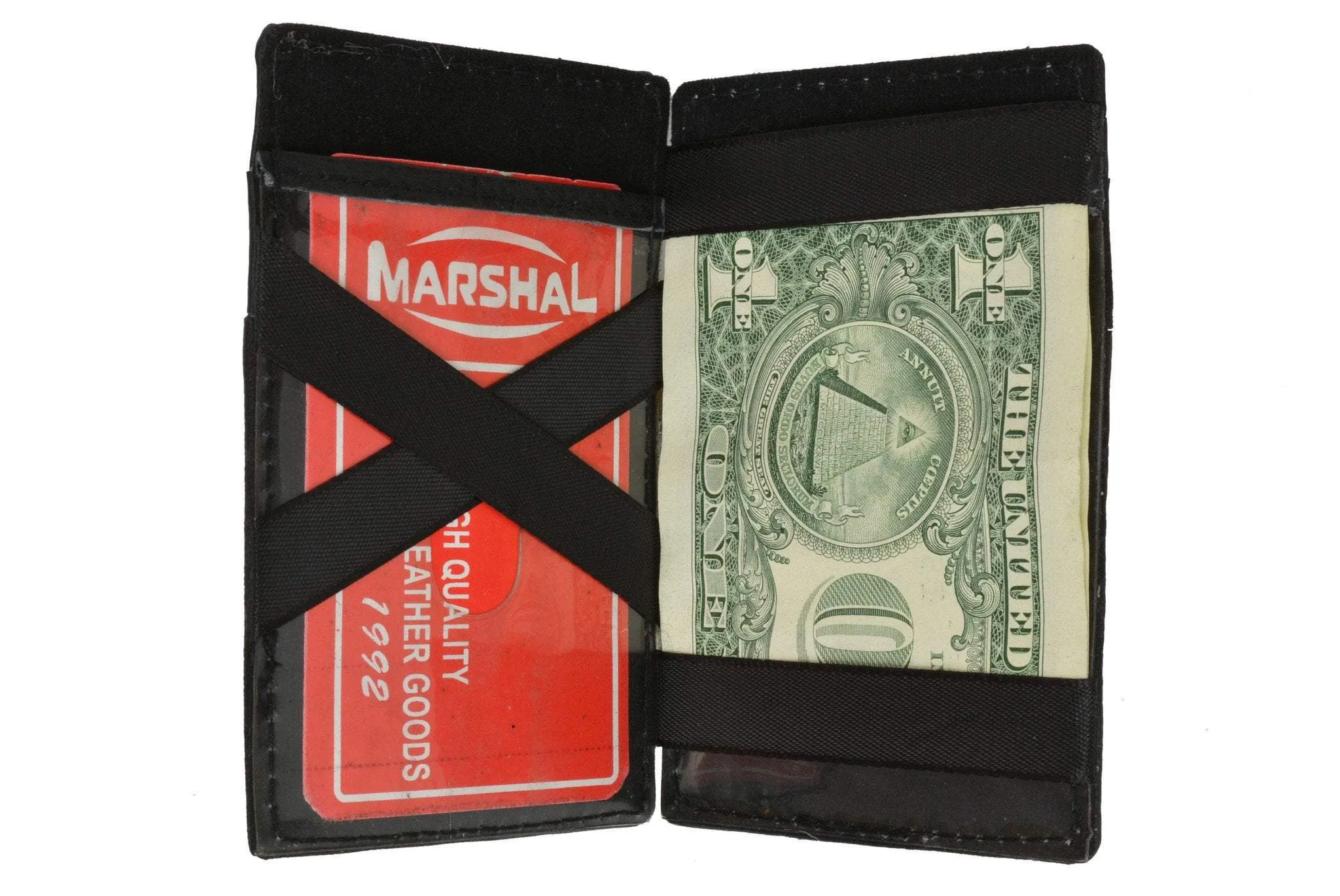 Small Genuine Leather Mens Magic Card Holder Wallet 1420 (C)