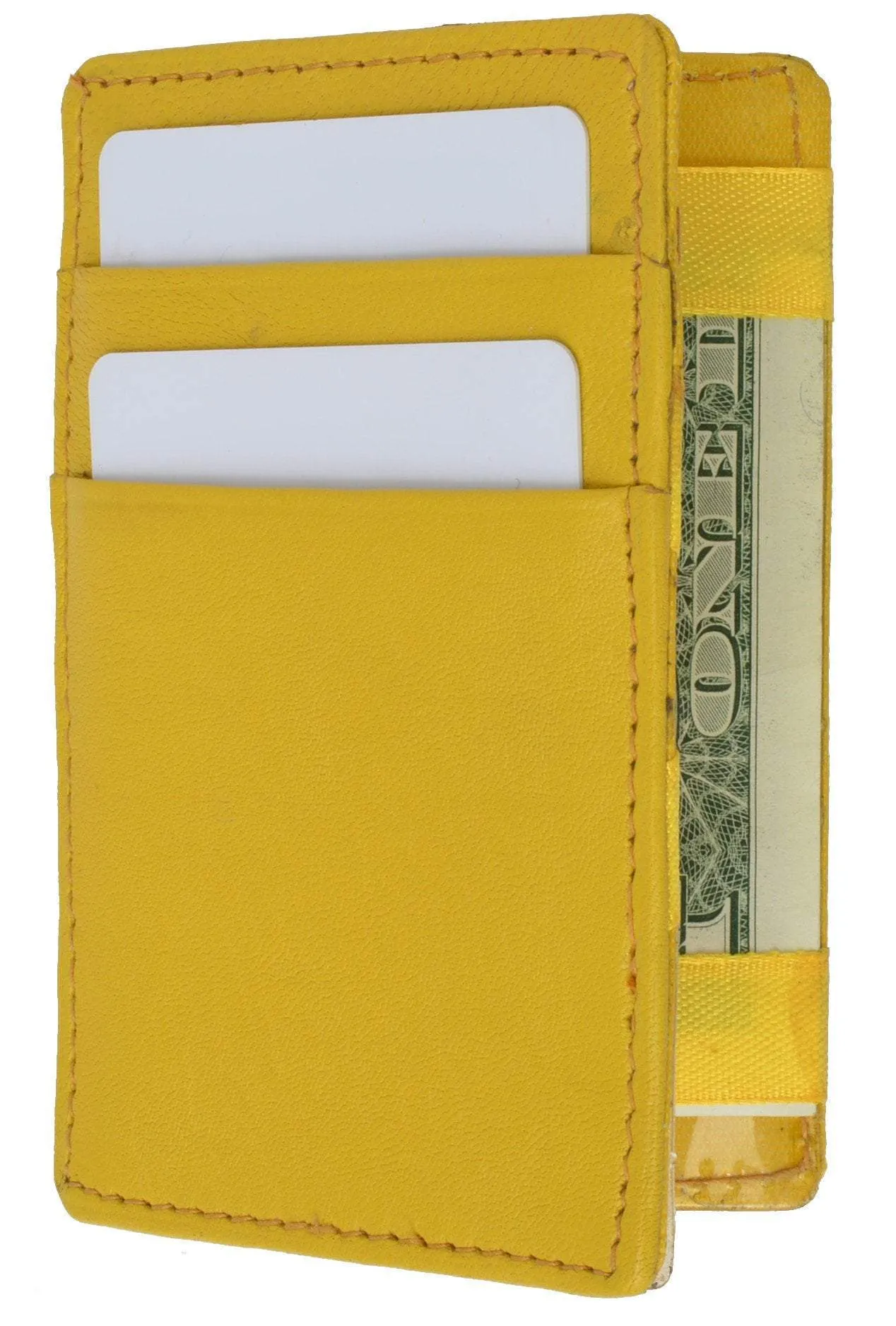 Small Genuine Leather Mens Magic Card Holder Wallet 1420 (C)