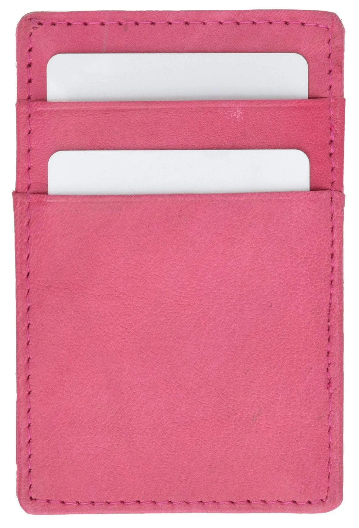 Small Genuine Leather Mens Magic Card Holder Wallet 1420 (C)