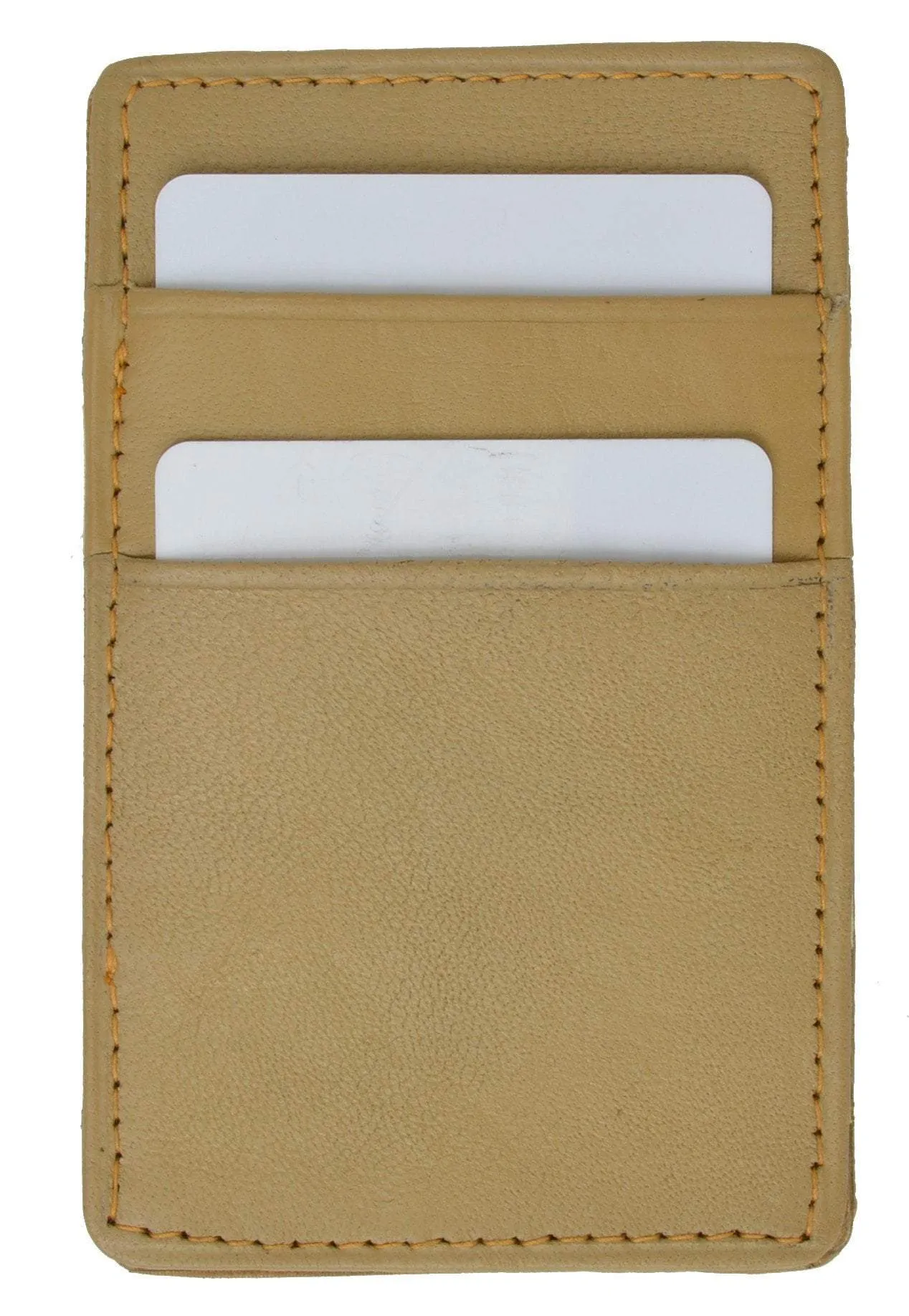 Small Genuine Leather Mens Magic Card Holder Wallet 1420 (C)
