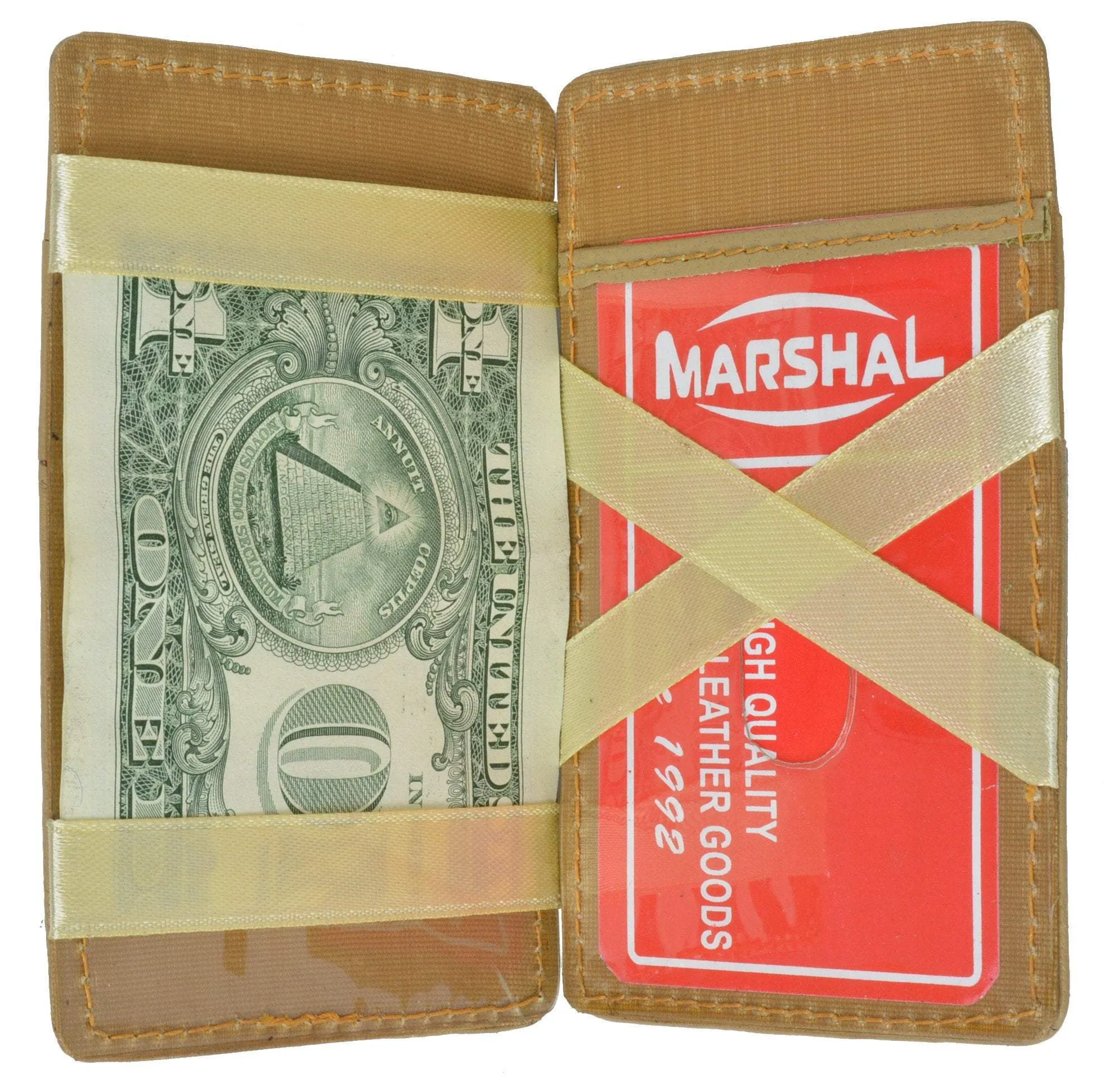 Small Genuine Leather Mens Magic Card Holder Wallet 1420 (C)