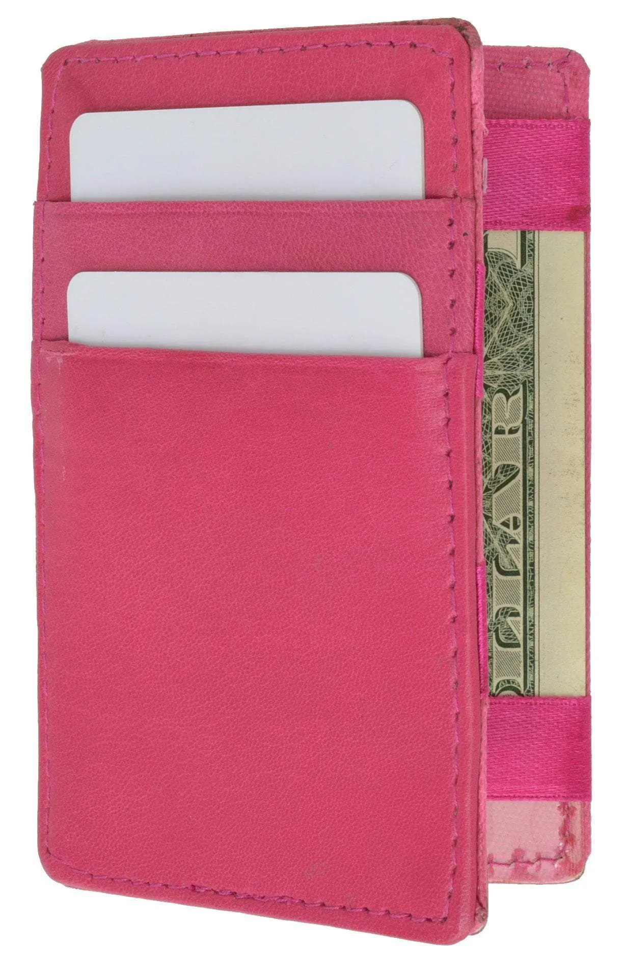 Small Genuine Leather Mens Magic Card Holder Wallet 1420 (C)
