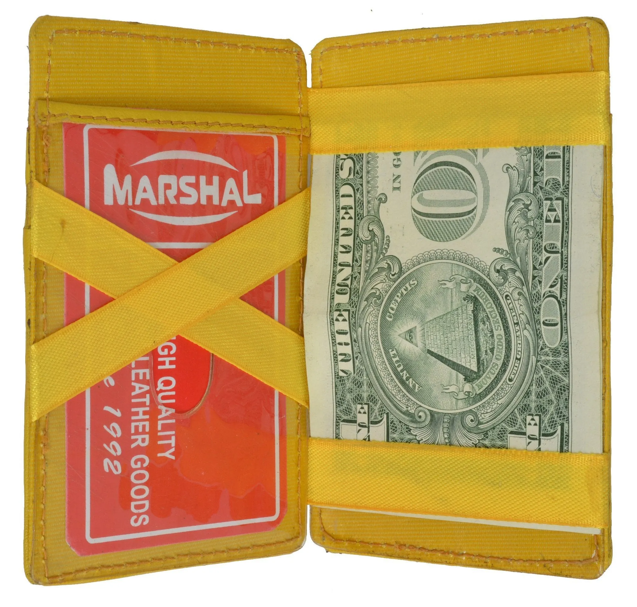 Small Genuine Leather Mens Magic Card Holder Wallet 1420 (C)
