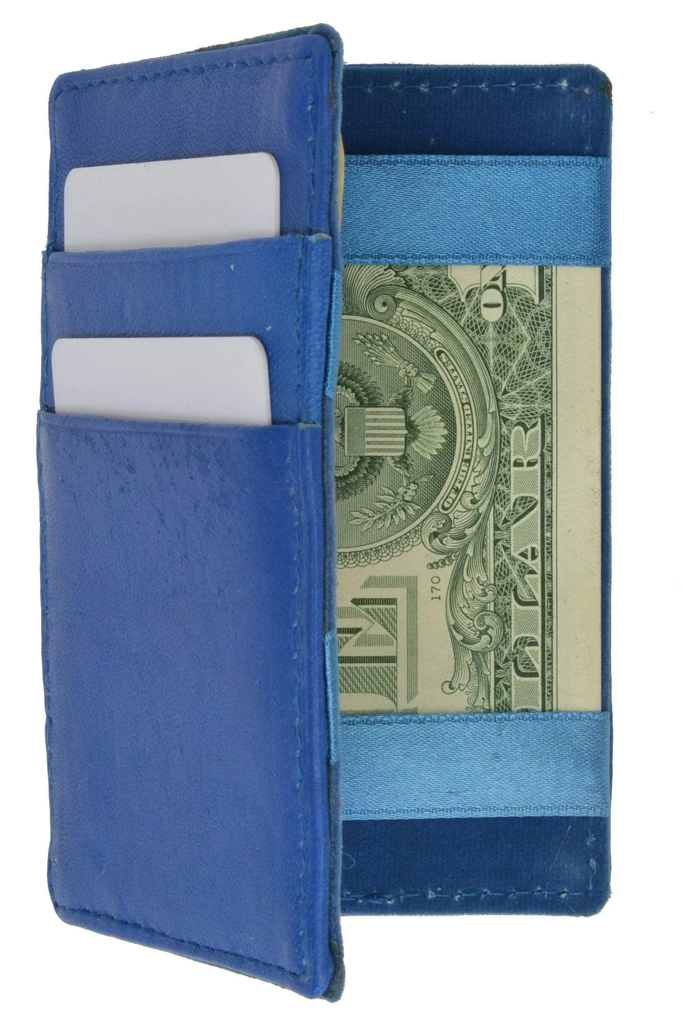 Small Genuine Leather Mens Magic Card Holder Wallet 1420 (C)
