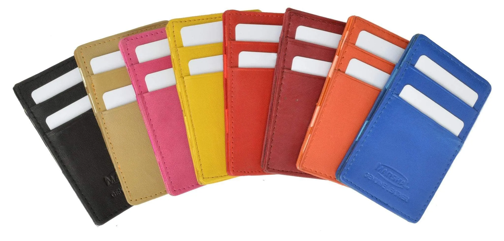 Small Genuine Leather Mens Magic Card Holder Wallet 1420 (C)