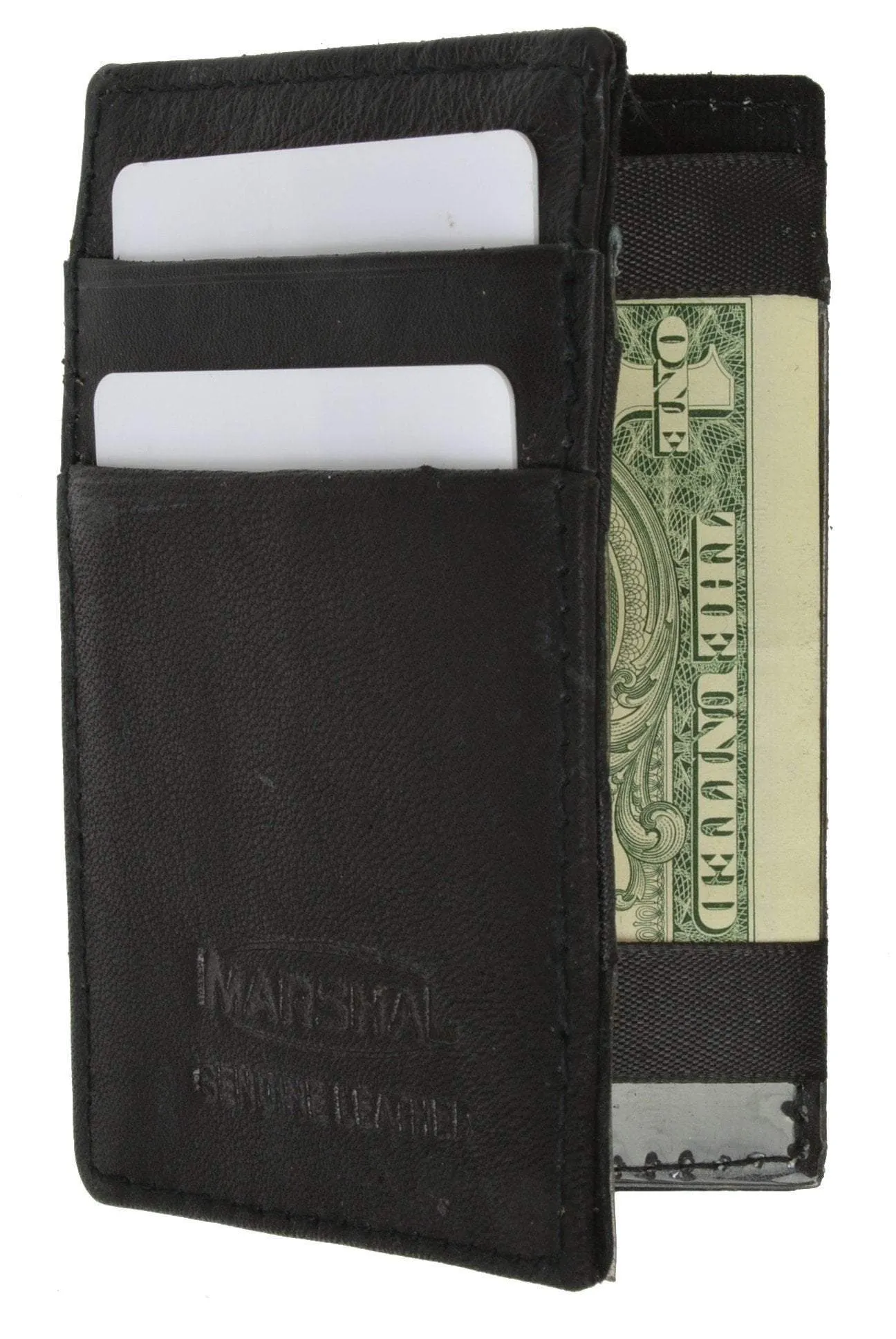 Small Genuine Leather Mens Magic Card Holder Wallet 1420 (C)