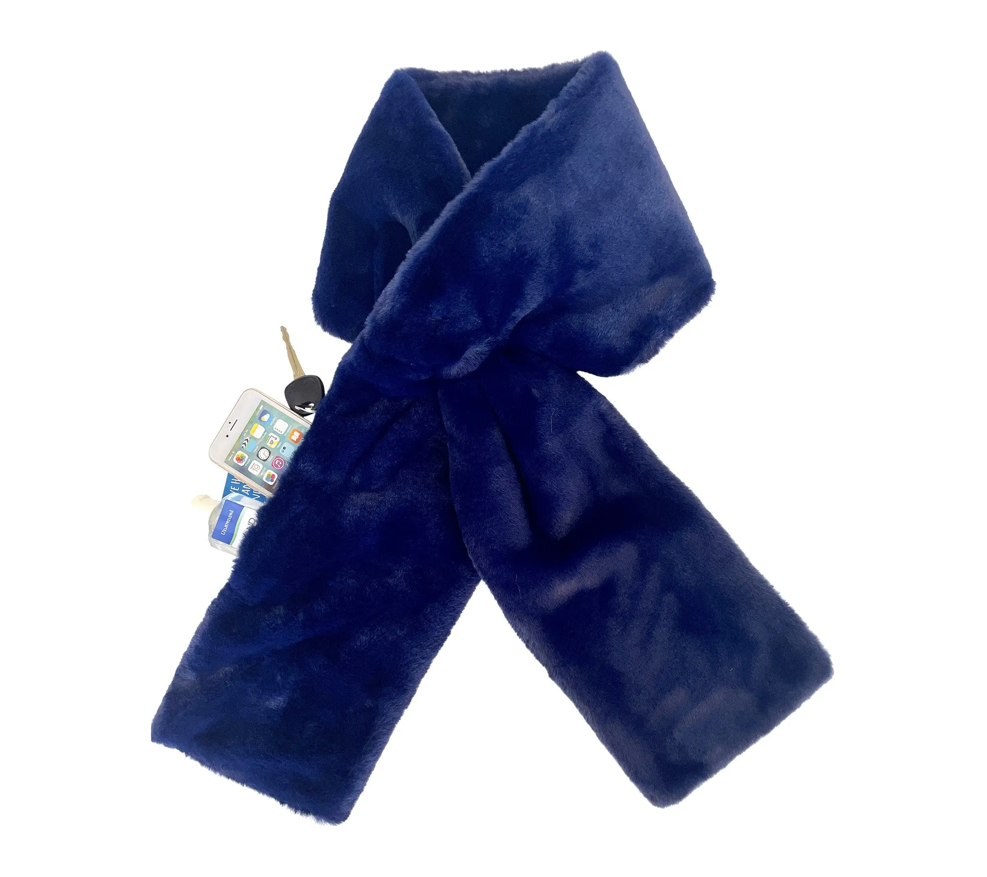Sprigs Faux Fur Scarf with Velvet Perfect Fit Texting Gloves