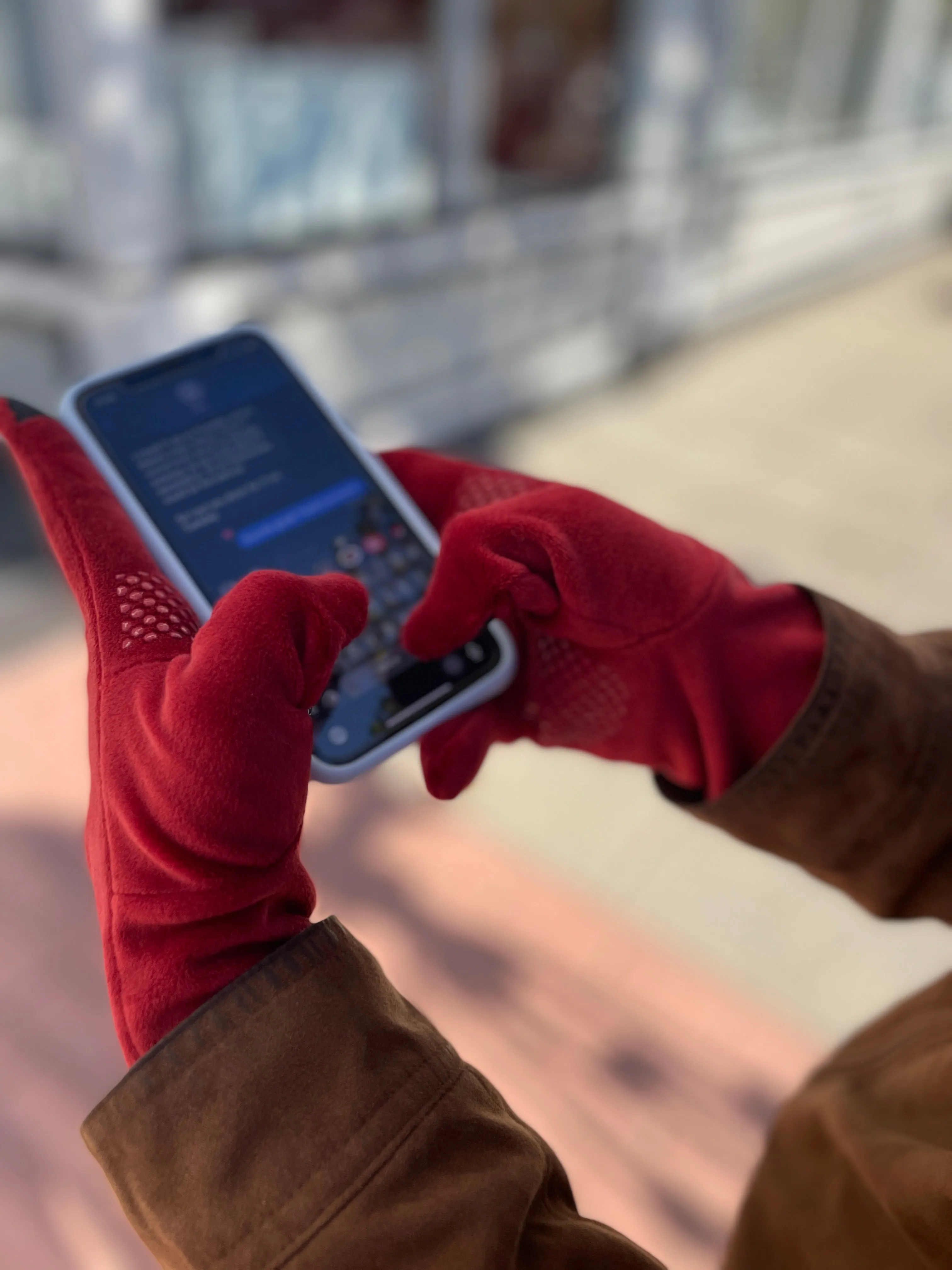 Sprigs Faux Fur Scarf with Velvet Perfect Fit Texting Gloves