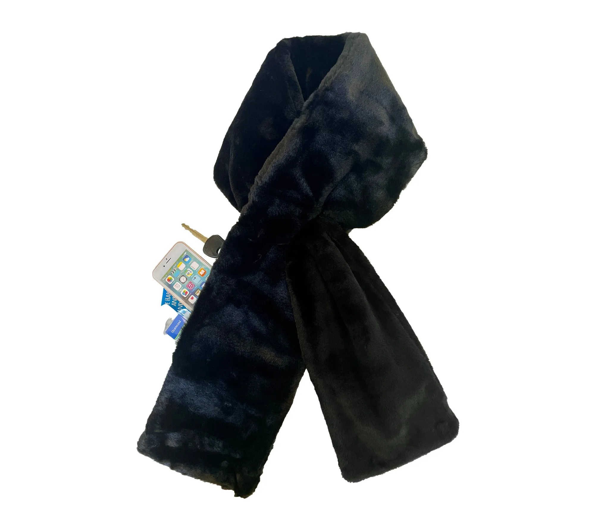 Sprigs Faux Fur Scarf with Velvet Perfect Fit Texting Gloves