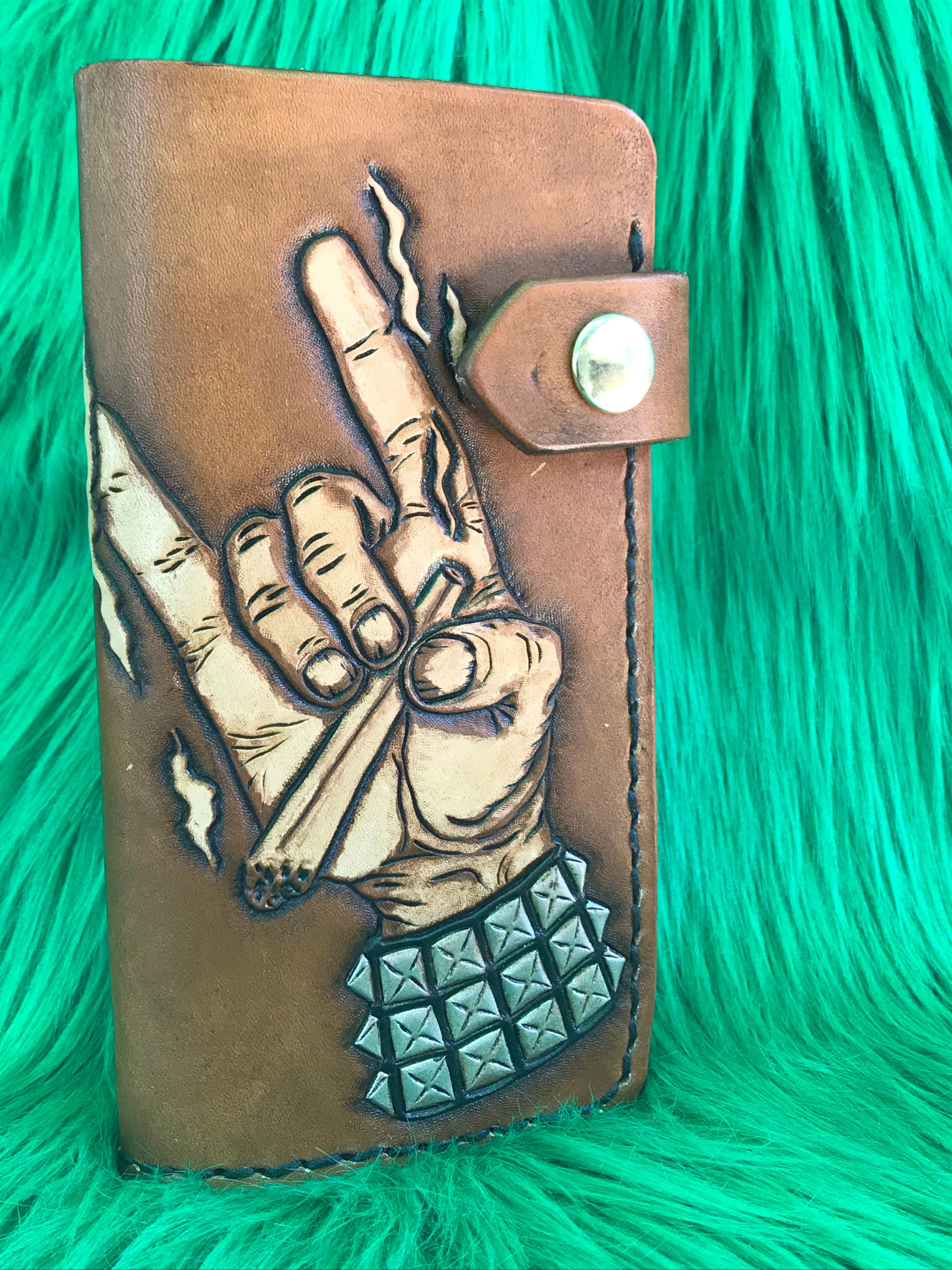 Stoney Metal Leather Biker Wallet