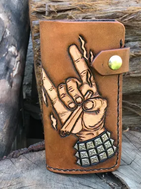 Stoney Metal Leather Biker Wallet