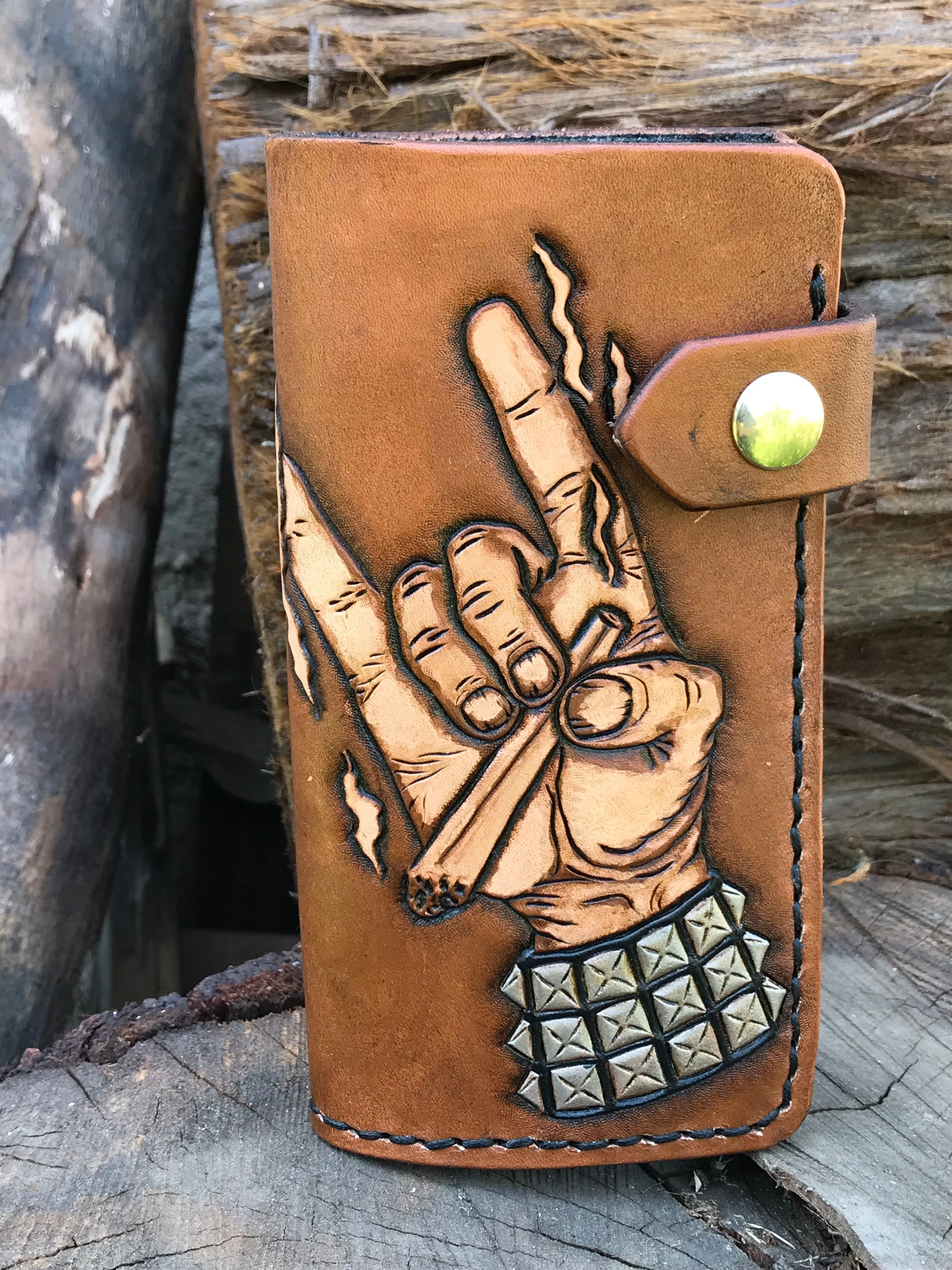 Stoney Metal Leather Biker Wallet