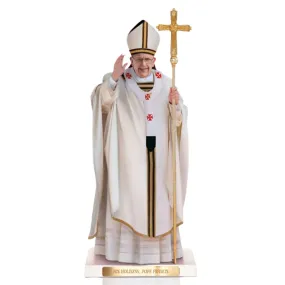 The Ashton-Drake Galleries Pope Francis Collectible Doll Commemorating the Inaugural Mass of the Humble Pontiff Handcrafted Tribute with Rich Detailing Golden Staff and Display Base 17-inches