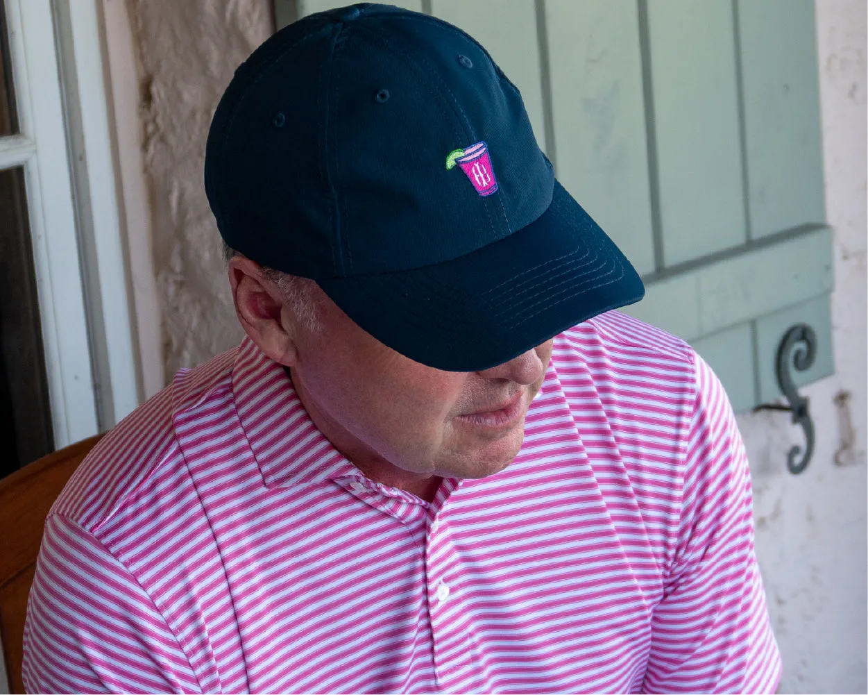 The Performance Hat: Navy with Transfusion Icon