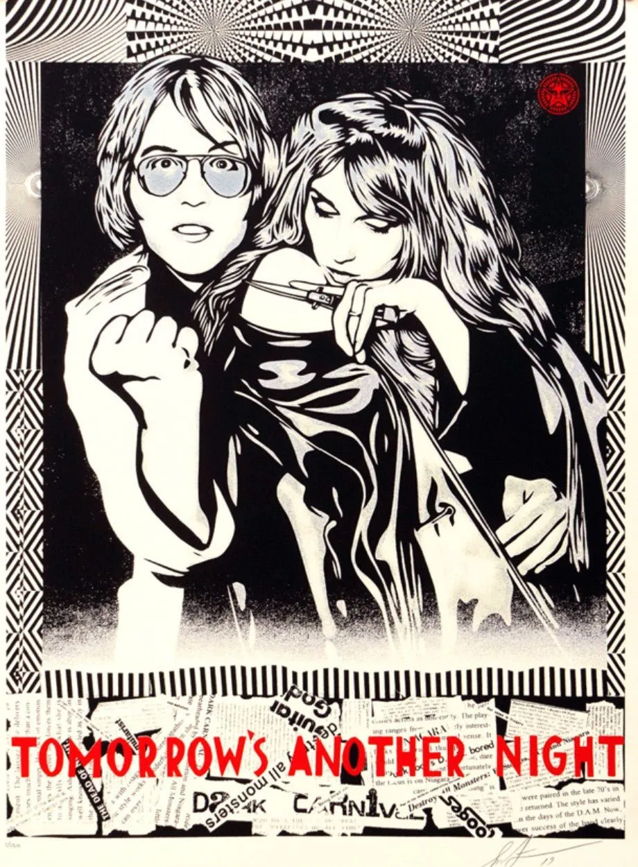 Tomorrows Another Night Red Print by Niagara x Shepard Fairey- OBEY