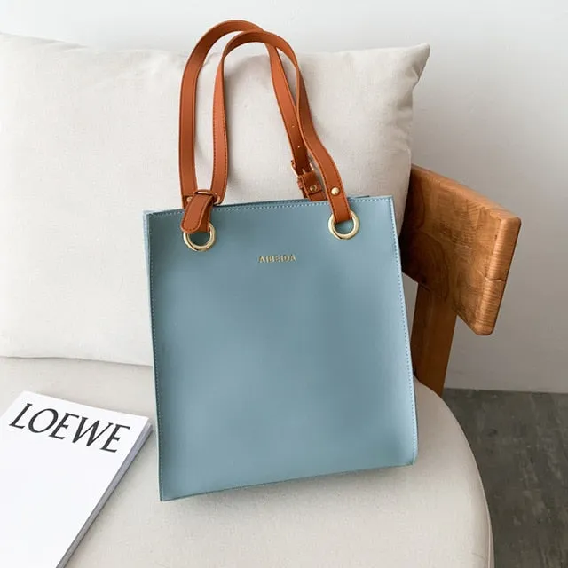 Tote Faux Leather Shoulder Bag