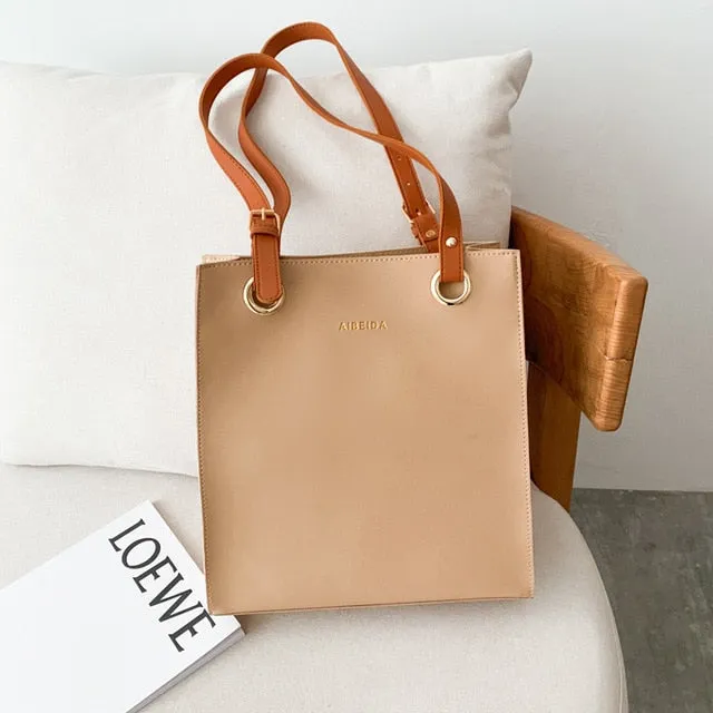 Tote Faux Leather Shoulder Bag