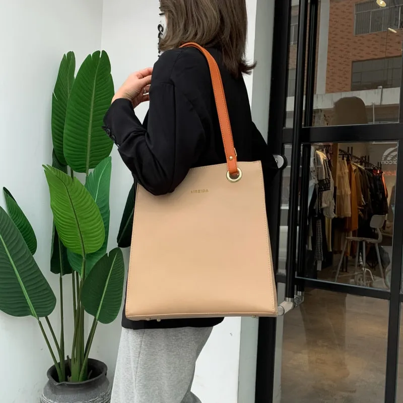 Tote Faux Leather Shoulder Bag