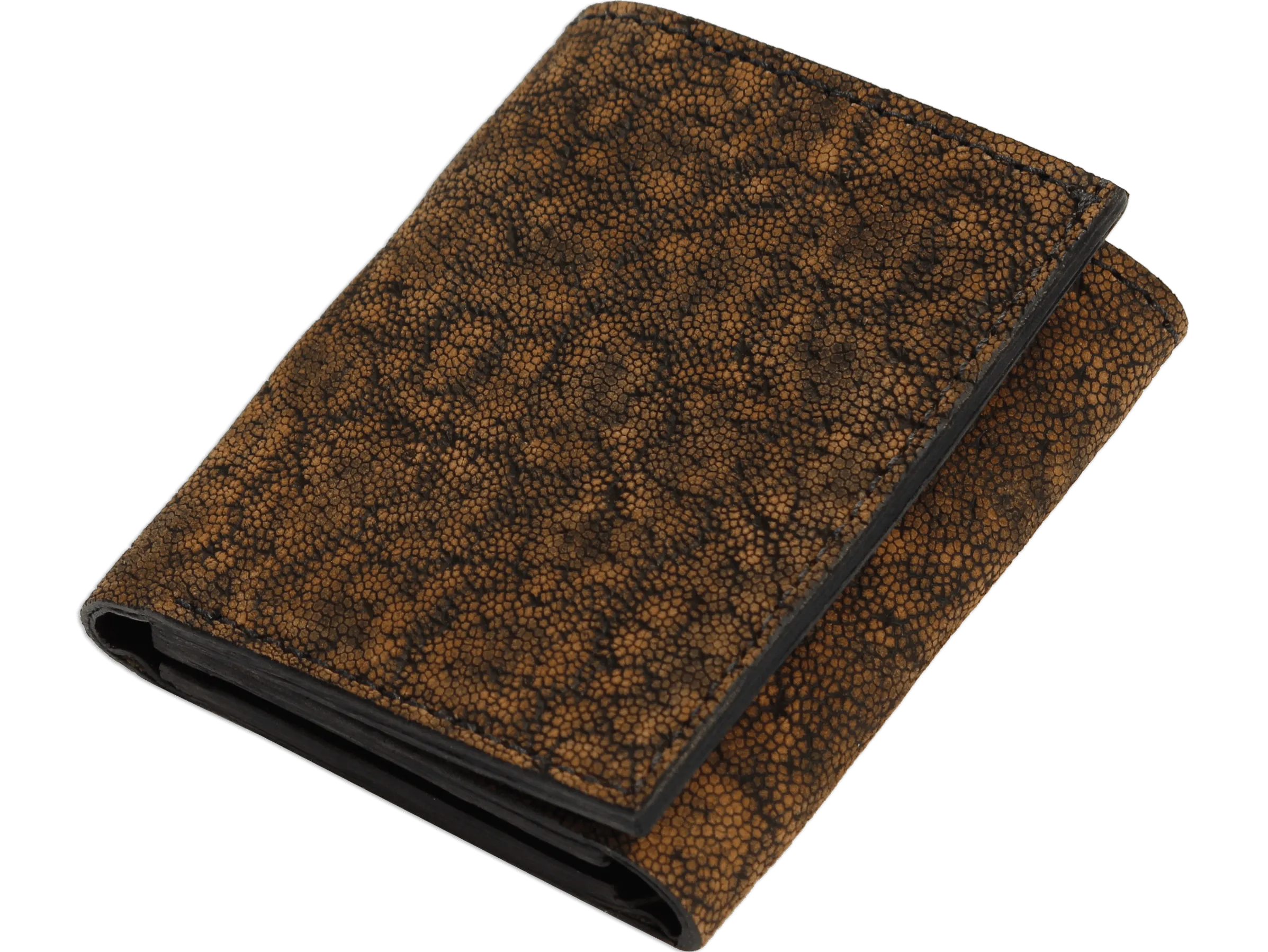 Tree Bark Elephant Luxury Designer Exotic Trifold Wallet With ID Window