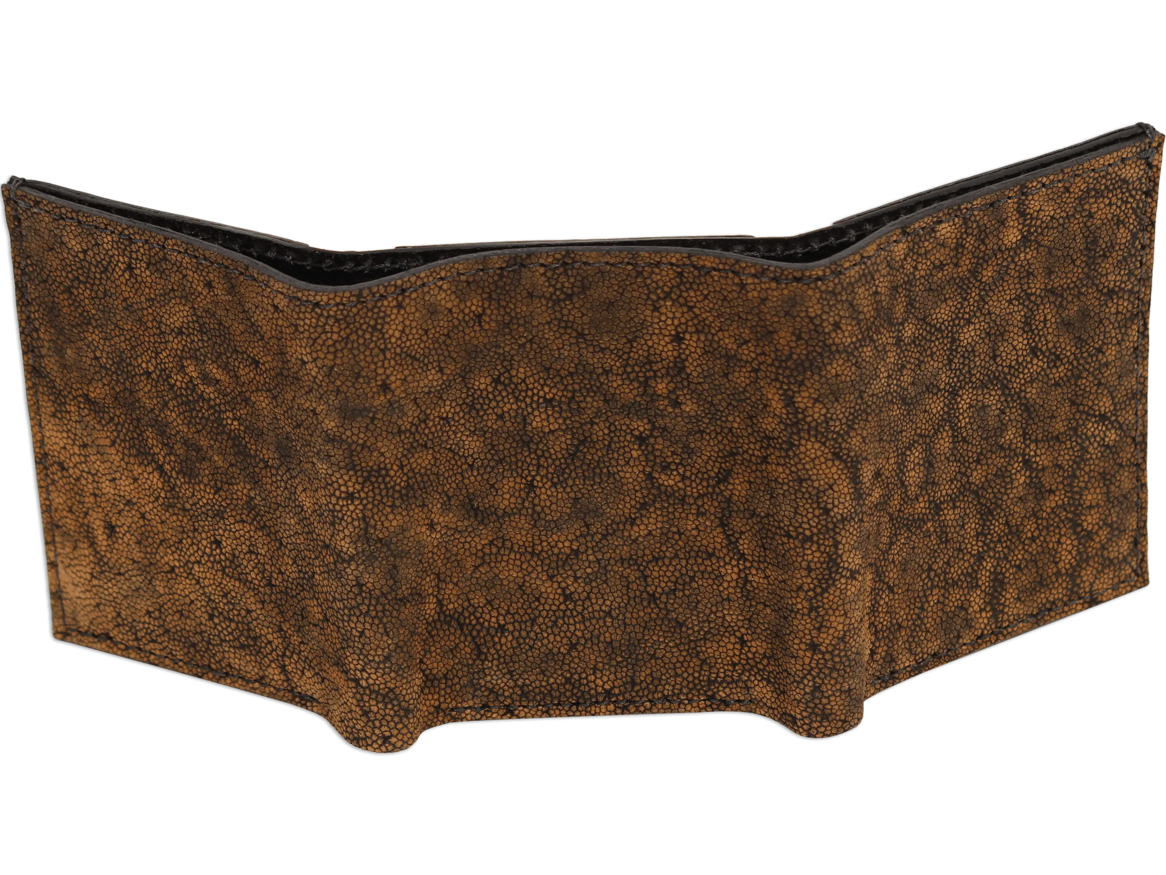 Tree Bark Elephant Luxury Designer Exotic Trifold Wallet With ID Window