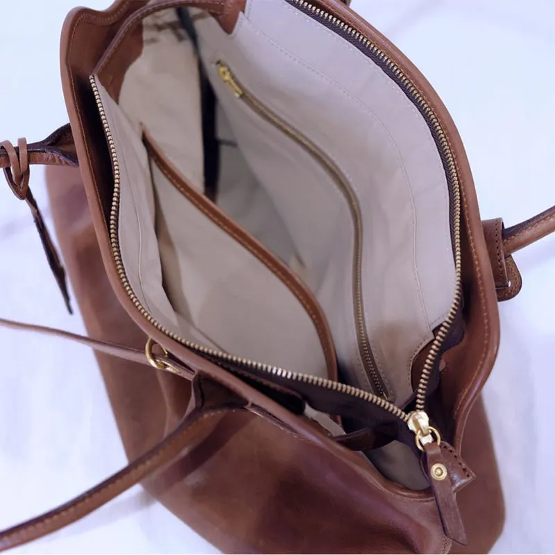 Vegetable-tanned Leather Practical Business Large Capacity Shoulder Bag