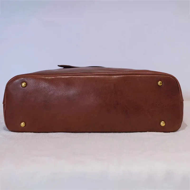 Vegetable-tanned Leather Practical Business Large Capacity Shoulder Bag