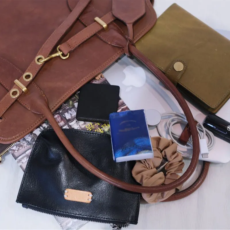 Vegetable-tanned Leather Practical Business Large Capacity Shoulder Bag