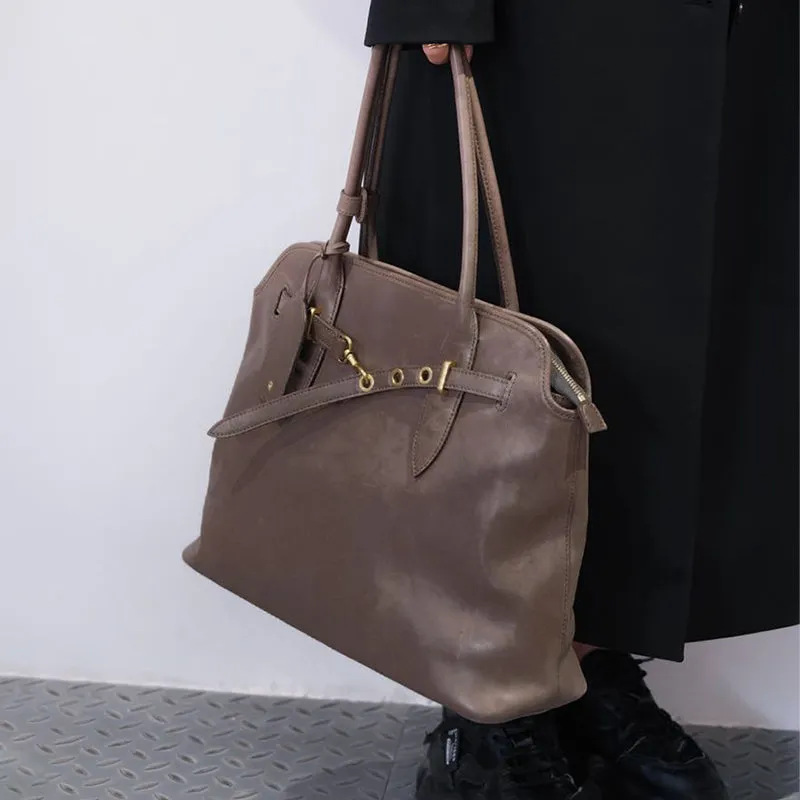 Vegetable-tanned Leather Practical Business Large Capacity Shoulder Bag